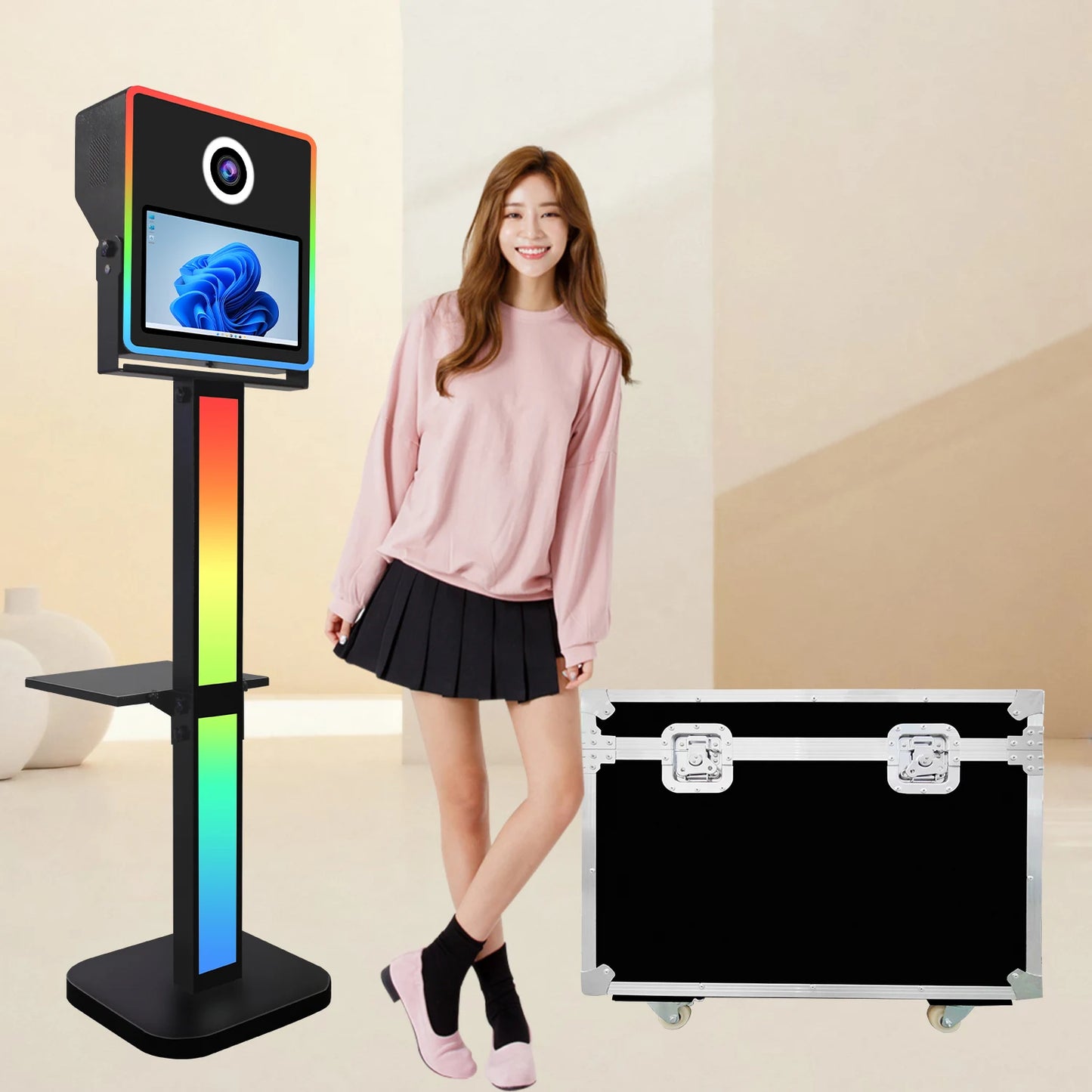 Hot Sale Camera Photobooth Machine High Angle Portable Selfie DSLR Photo Booth Shell Compatible With Printer for Sale
