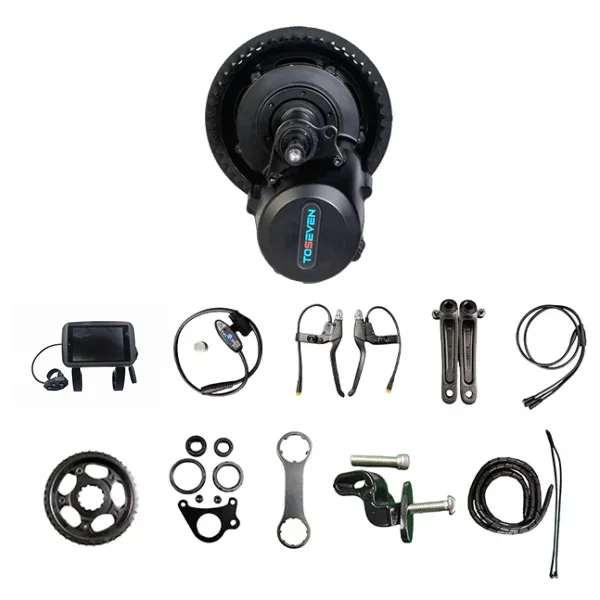 Toseven DM01 48v 750w 48v 1000w Mid Motor Kit T7 Ebike High Torque Sensor 160N.m Mid Drive Motor Kit Toseven Brand