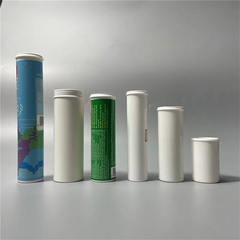 84mm 92mm 96mm 99mm 133mm 144mm Plastic Effervescent Tablets Tube with Desiccant Spring Cover