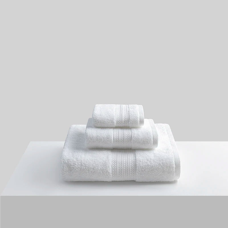 Spa White Towels Bulk Luxury Bath Towel 600gsm Odm Towel Set Cotton Lint Free for Sauna Woven