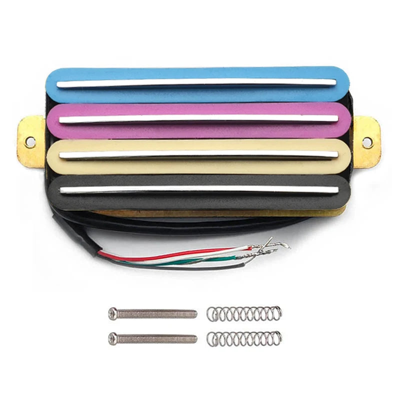 Rainbow ColourHot Rail 2-Dual Blade Electric Guitar High Output Track Type Four Coil Humbucker Pickup