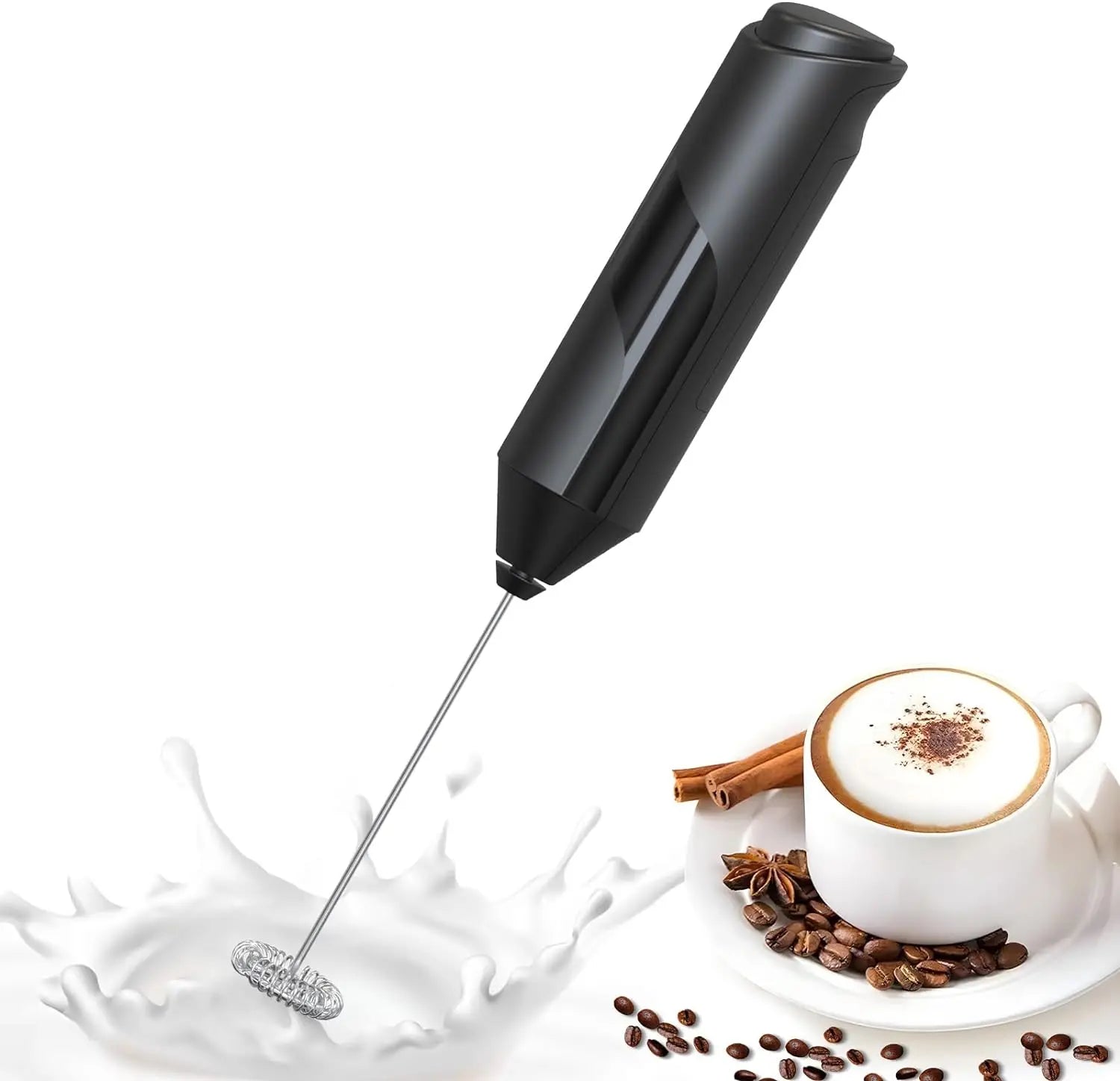 Wholesale Mini Automatic Electric Handheld Milk Frother Modern Battery Operated Manual Beater Whisk Foam Maker Tea Coffee