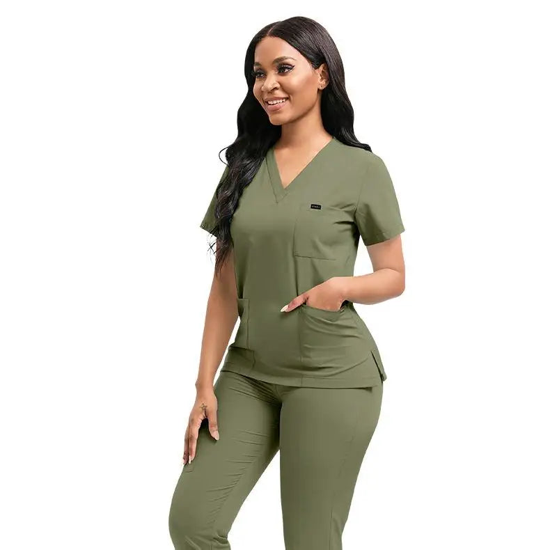 42122 4 Way Stretchy Bathing Suits for Women Wholesale Sexy 5xl Sauna Suits for Men and Women Scrubs Fabric for Medical Unifo