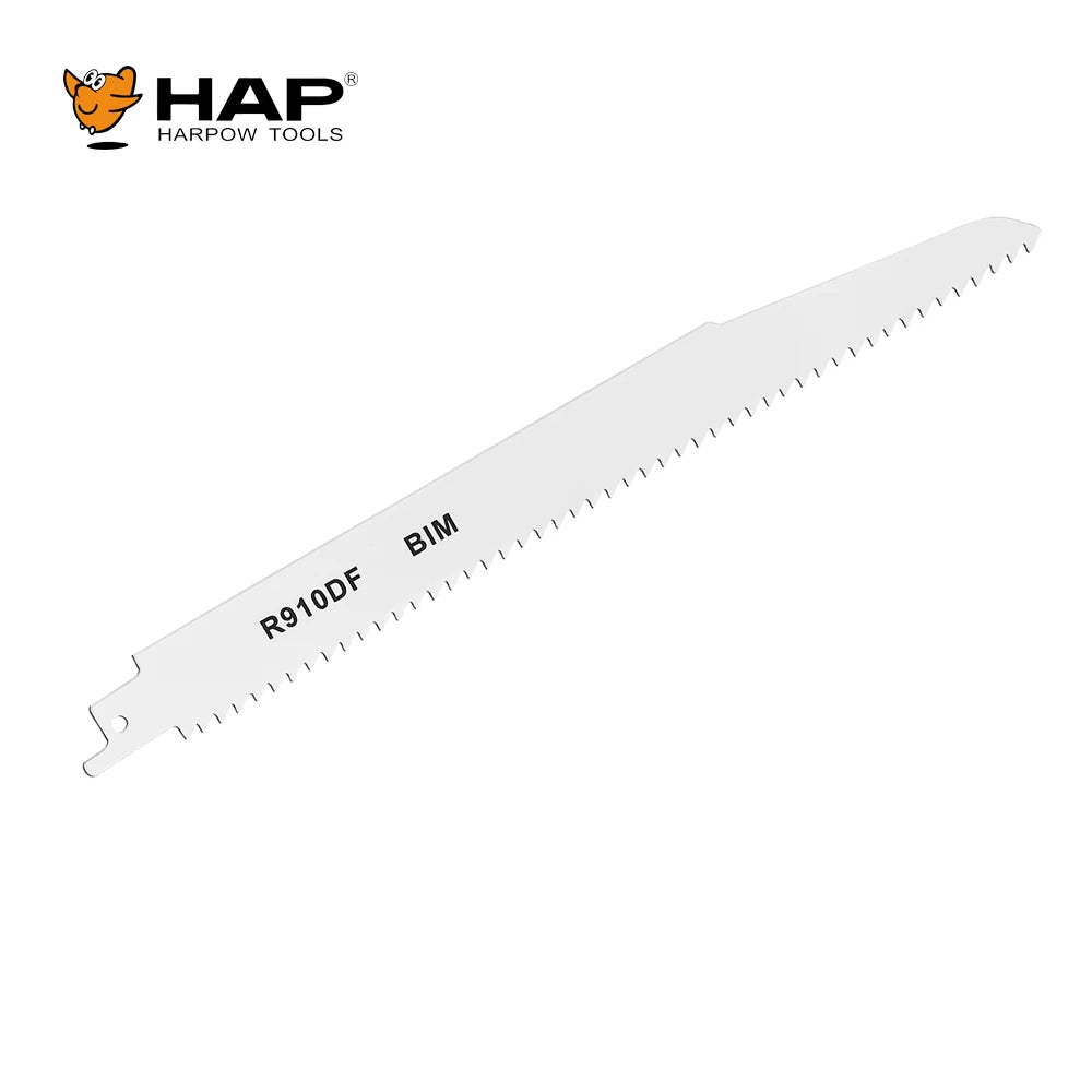 Premium Quality Harpow 9Inch 1.6mm Thickness 6TPI Bi-Metal Reciprocating Saw Blade for Wood With Nails Demolition Work