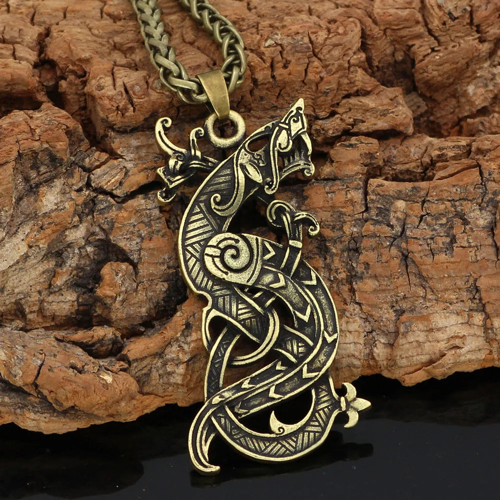Nordic Viking Celtic Duron Pendant Necklace PD07 Stainless Steel Vintage Norse Mythology Amulet Jewelry for Men