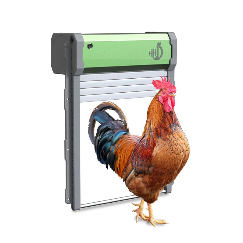 Wonegg Upgraded Aluminum Alloy Automatic Chicken Coop Door With Light Sensing Chicken Coop