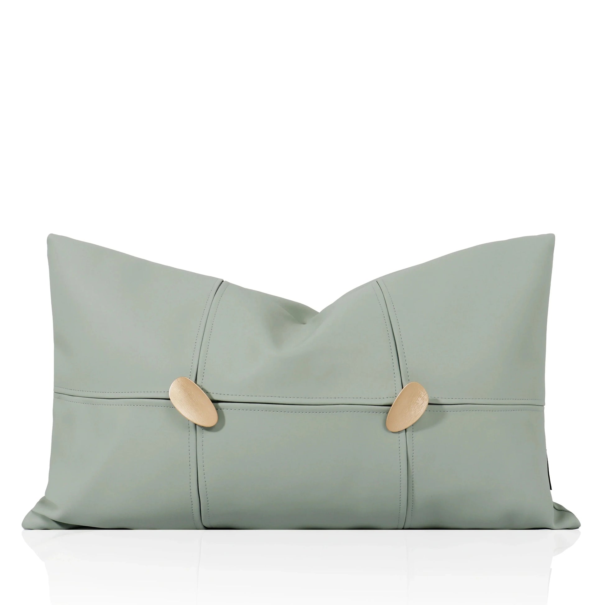 Tiff Home Modern New Design Wholesale 30*50cm Light Cyan Geometric Pattern Spliced Embroidered Eco-Friendly Throw Pillow