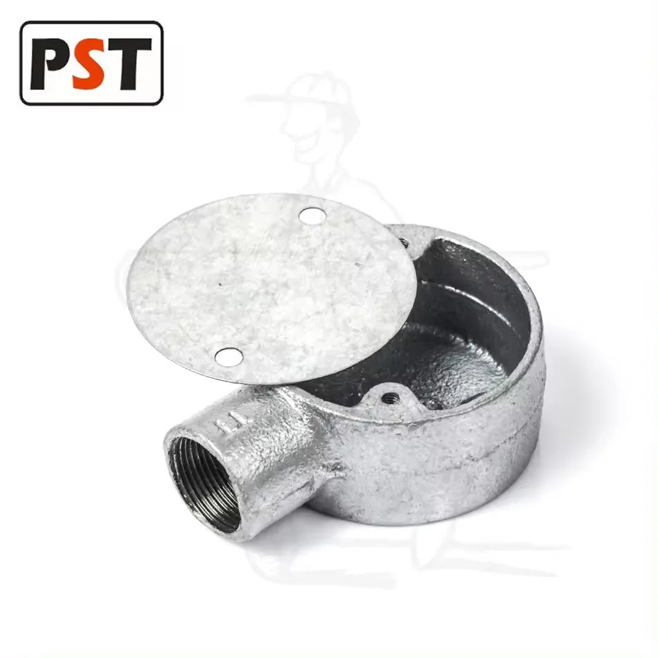 Malleable Cast Iron Hot Dipped Galvanized Thread Connecting 1 Way-Terminal Electrical Conduit Box for Pipe Lines