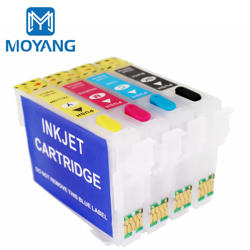 MoYang T1711-4 T1711 Refill Ink Cartridge for Epson Stylus XP-103/203/33/306/406/407/207/303/313/413 Printer Refillable Tank