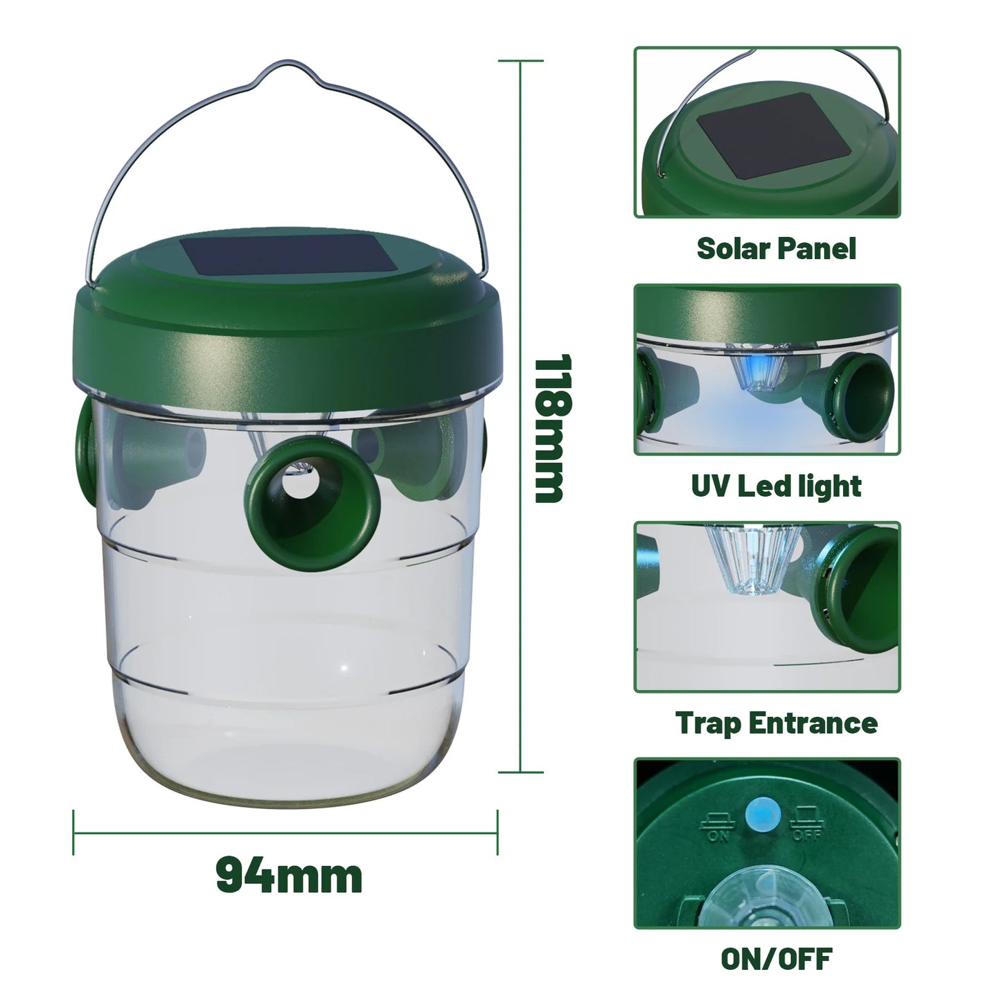 Detachable Light Bulb Bee Trap Automatic Fruit Fly Trap Indoor Removable Silicone Highly Effective Ecological Fruit Fly Trap