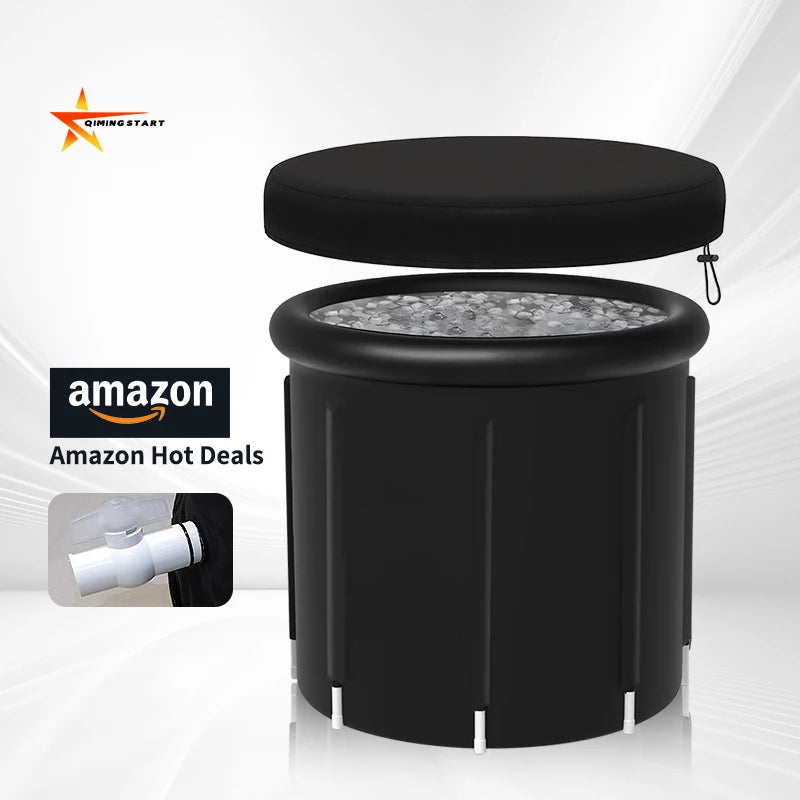 Customized Size and logo Athletes Portable Recovery Pod PVC Inflatable Ice Bath Tub with Lid Cold Plunge Bath Tub with Chille