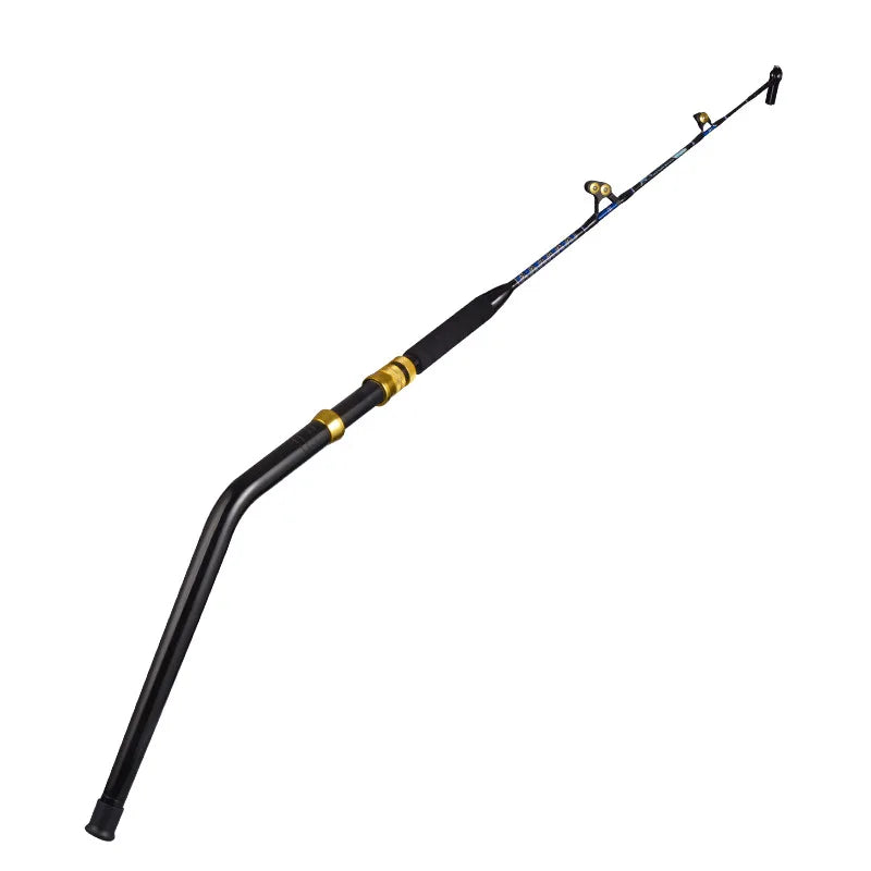 2 Piece Trolling Rod Saltwater Offshore Heavy Boat Fishing Pole With Roller Guides 130lbs 1.8m Big Game Bent Handle Trolling 