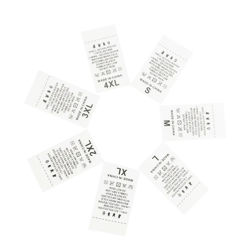 Eco-friendly Customized TPU Wash Care Label TPU Clothing Label Water Proof TPU Clothing Label for Swimwear
