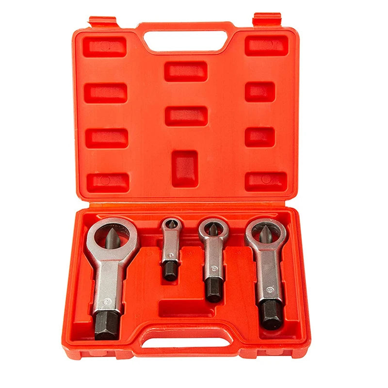 4pcs/set NICEYARD Industrial Grade 9-27mm Metal Nut Splitter Wrench Sand Blasted Finish Manually Operated Nut Break Remover