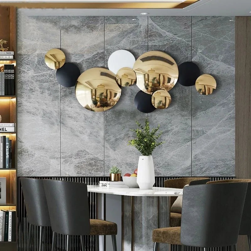 120X45CM M High Gloss Gold Steel Iron Wall Decoration Home Modern Living Room Sofa Background Hanging Decor Dropshipping DDP