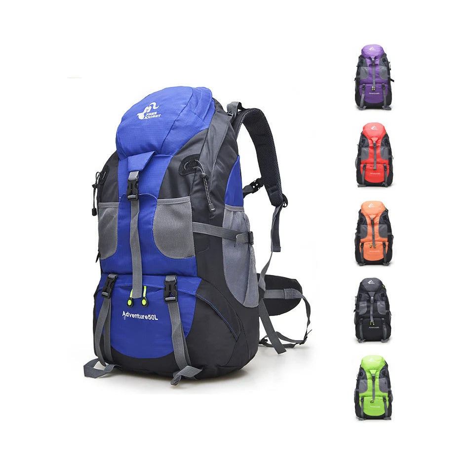 Custom OEM ODM 50L Waterproof Lightweight Hiking Backpack for Men Women Outdoor Camping Travel Daypack