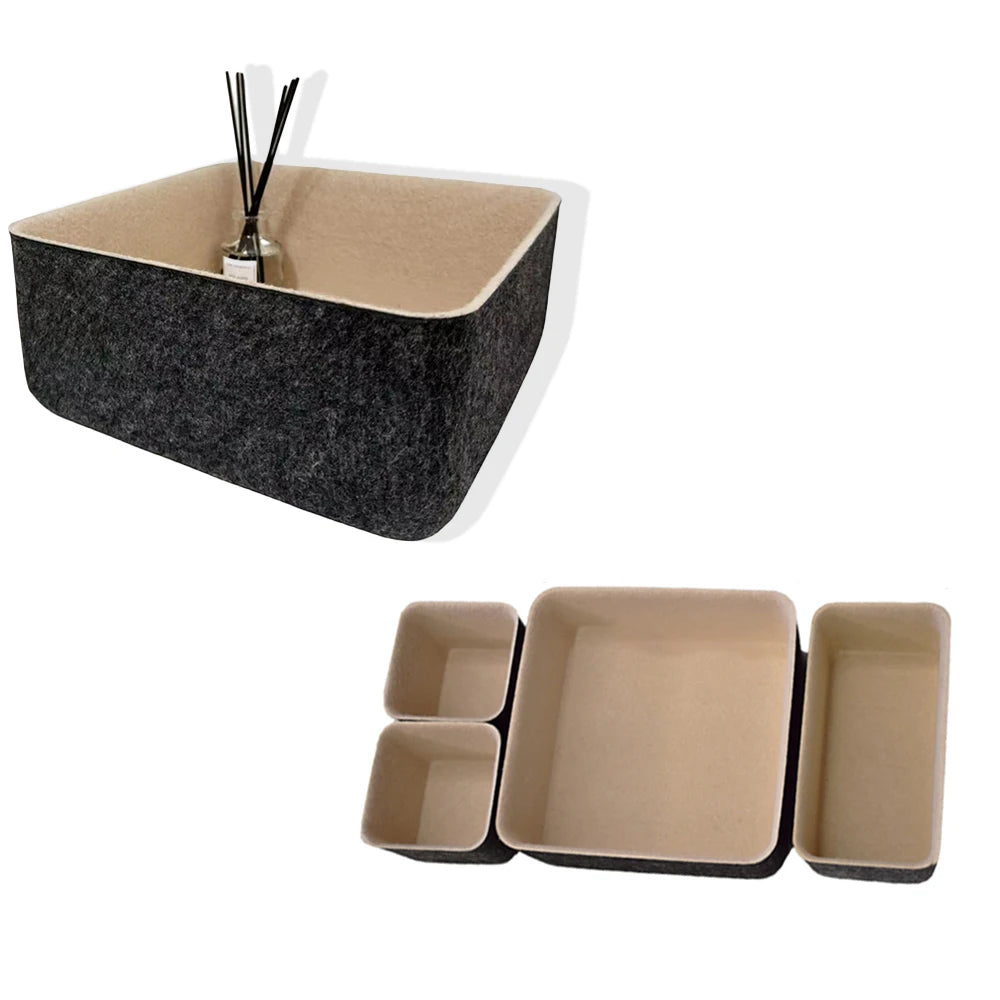 Three-Dimensional Multifunctional Felt Storage Box Office Desktop Item Sorting Compartment Case Special Purpose Bags & Cases