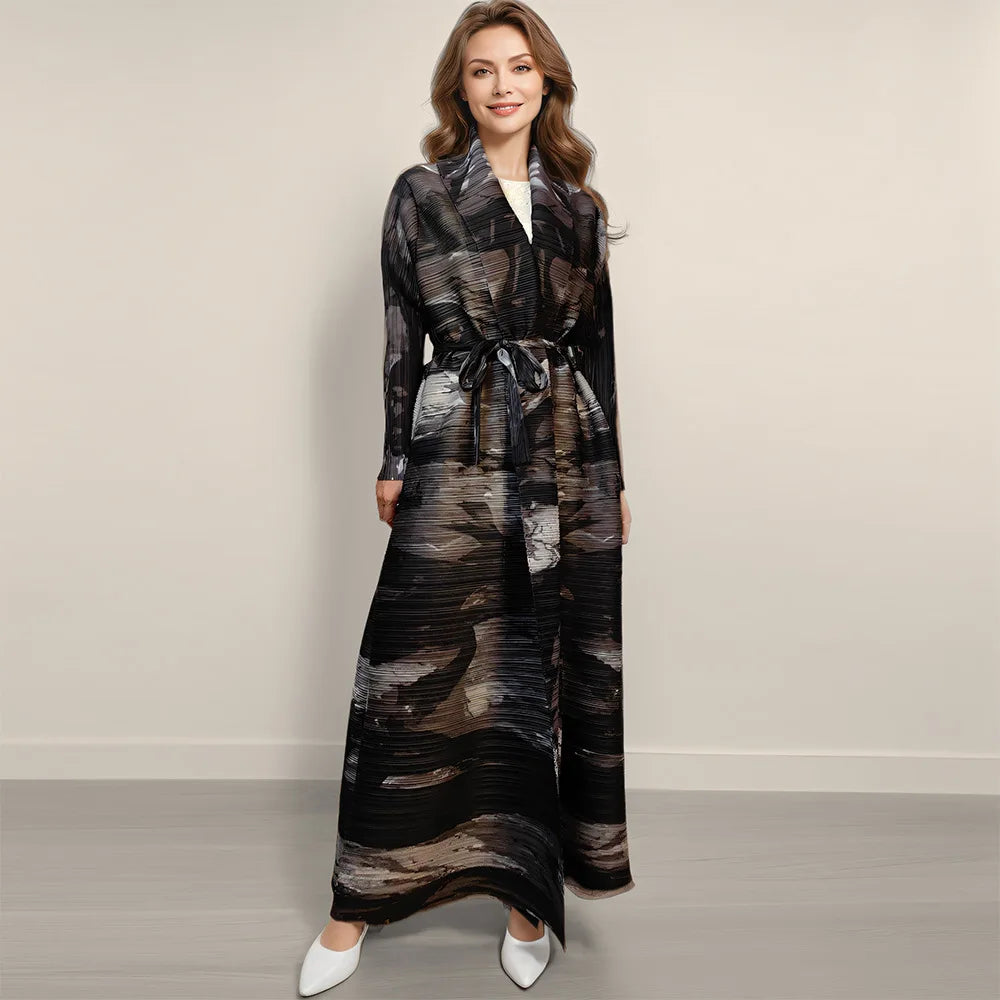 Fashion  Middle East Embroidered EID Ab210 Stain  Floral  Women's Printing  Dress