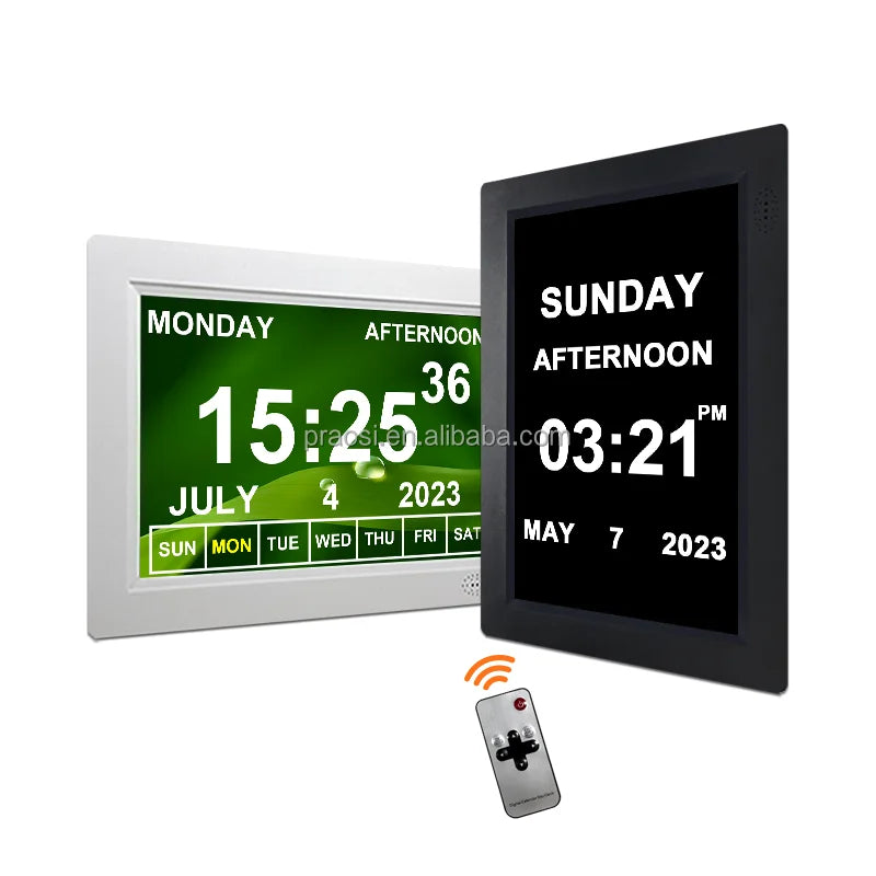 High Resolution 1280x800 IPS Screen 8 Inch Dementia Digital Calendar Day Clock With Medication Reminders