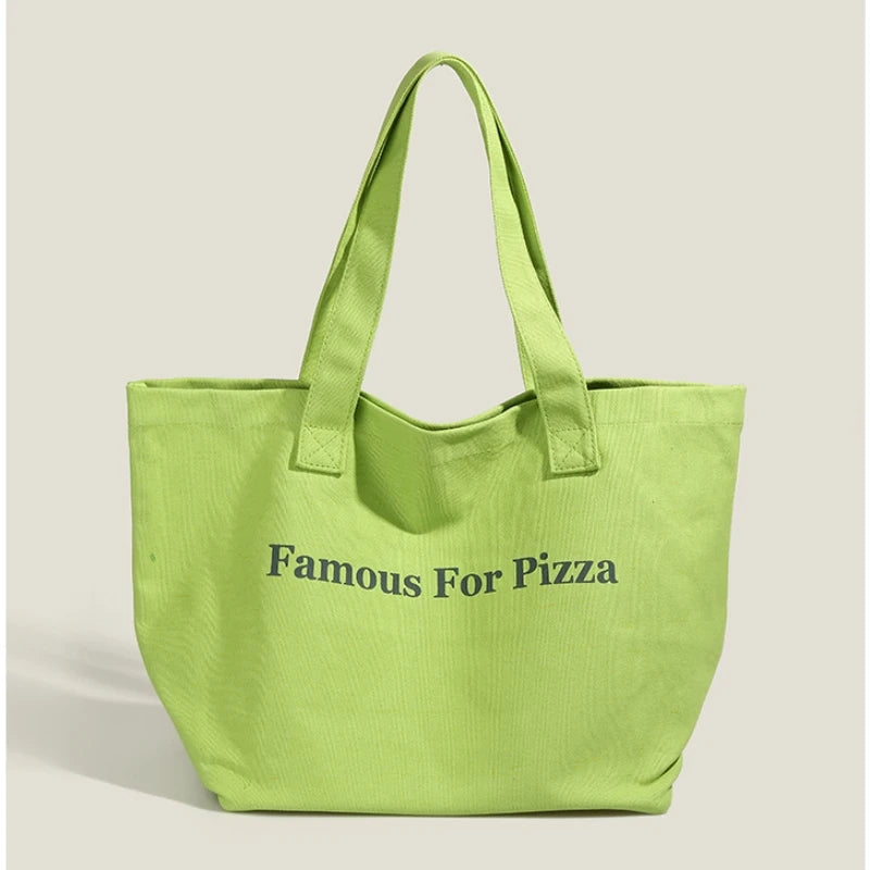 Custom Logo Eco-Friendly Extra Large Dyed Reusable Cotton Shopping Tote Bag Oversize Sporty Design Grocery Gift Use Handled T