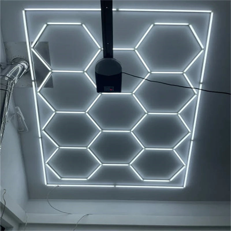 Auto Led Customized Tunnel Light Hexagonal Led Rgb Lights for Detailing Work Ceiling Led Light Lamp