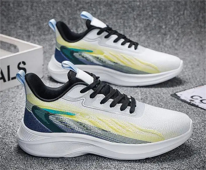 Custom Wholesale Men's Sporty Mesh Outdoor Running Shoes Shock Resistant Light Breathable High Quality OEM Spring Winter
