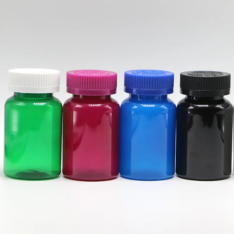 100ml Plastic Capsule Bottle Solid Powder Bottles Empty Sample Tablet Jar Pill Pot Medicine Vitamins Containers Bottles