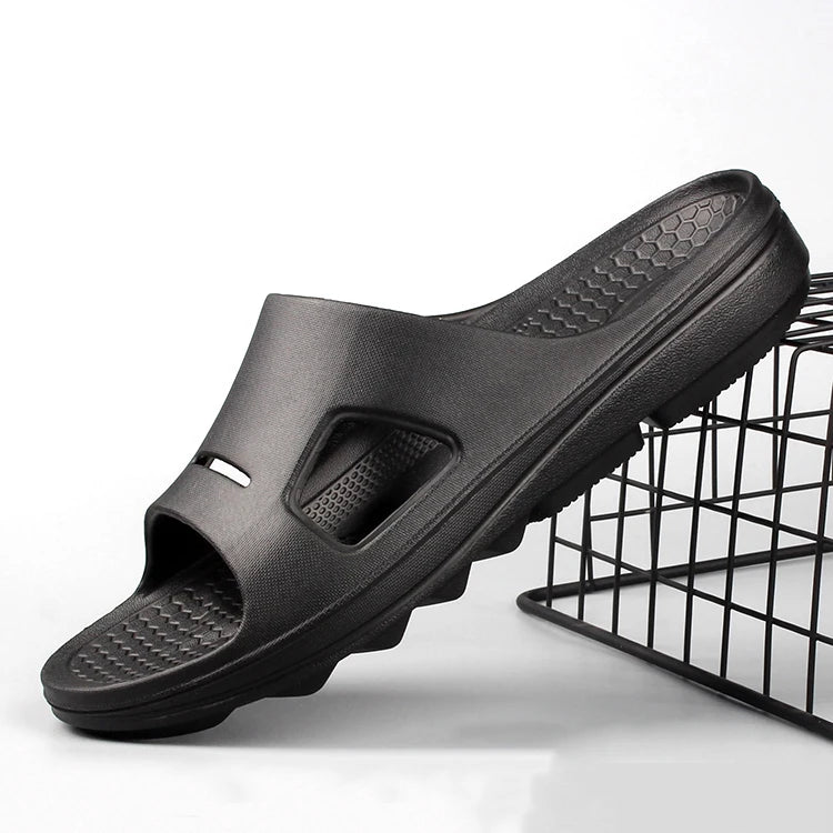 Custom Summer Men EVA Waterproof Anti-Slip Soft Light Thick Soled Beach Arch Support Slides Slippers Large Size EUR 40-47