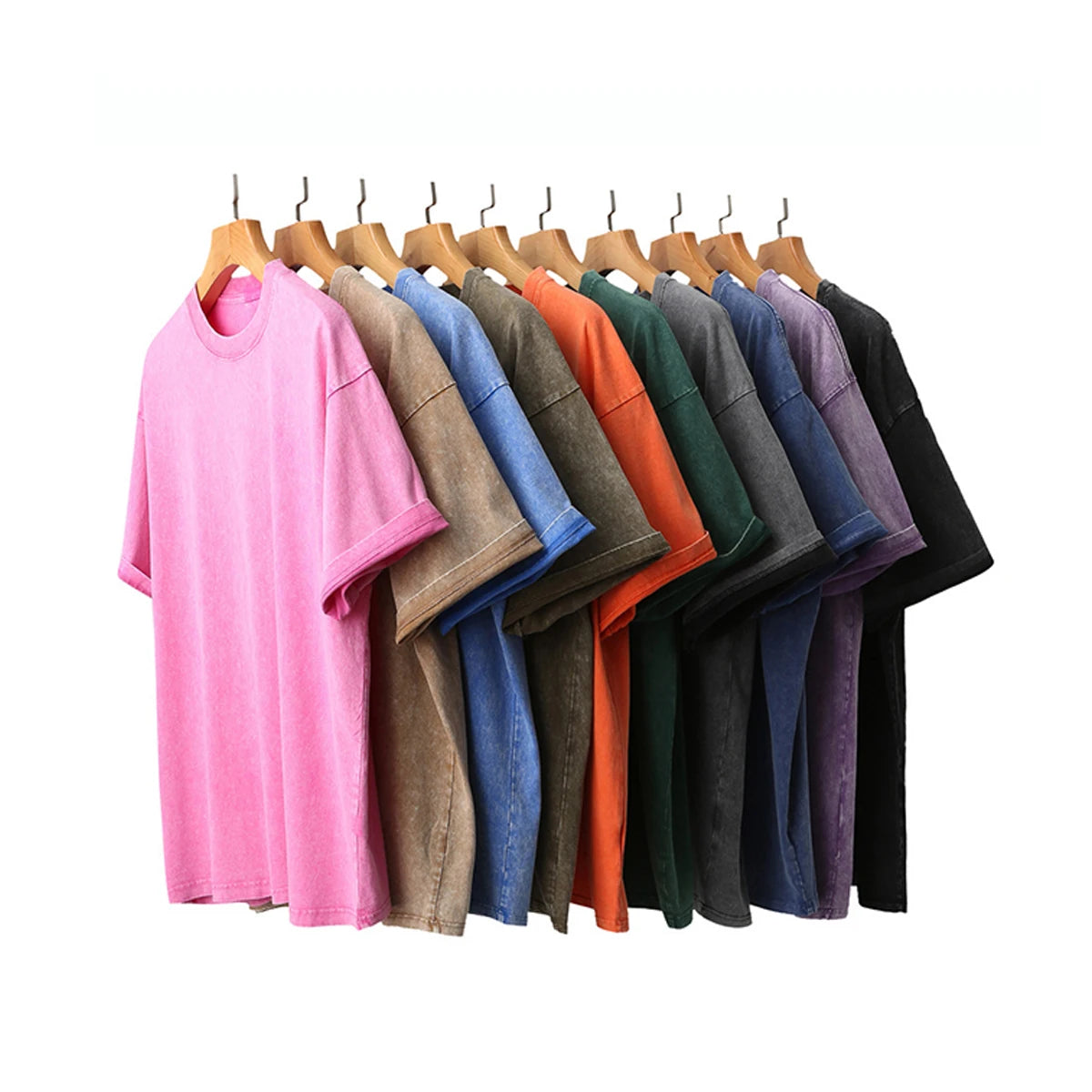 Hot Sale Men Blank Plain Washed Vintage Fashion 230g Summer Tee Shirt Washed O-Neck Unisex Oversized T-Shirt Blank Design