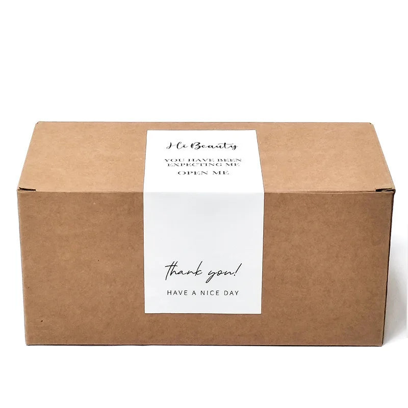 Custom Packaging Box logo Printed Seal Stickers Private Shipping Box Thank You for Supporting My Business Label