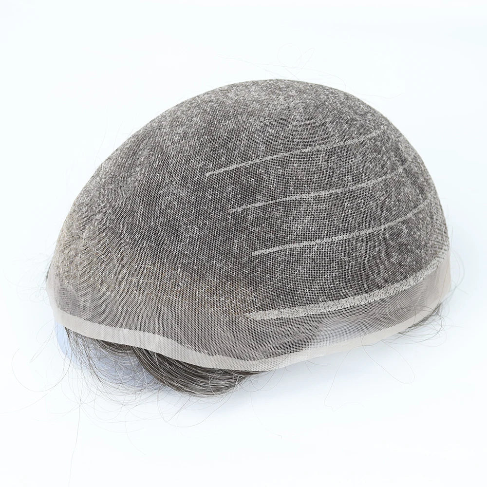 Welded MONO Men's Capillary Prosthesis Lace Indian Human Men Toupee Hair Man Indian Human Hair Wigs Dropshipping