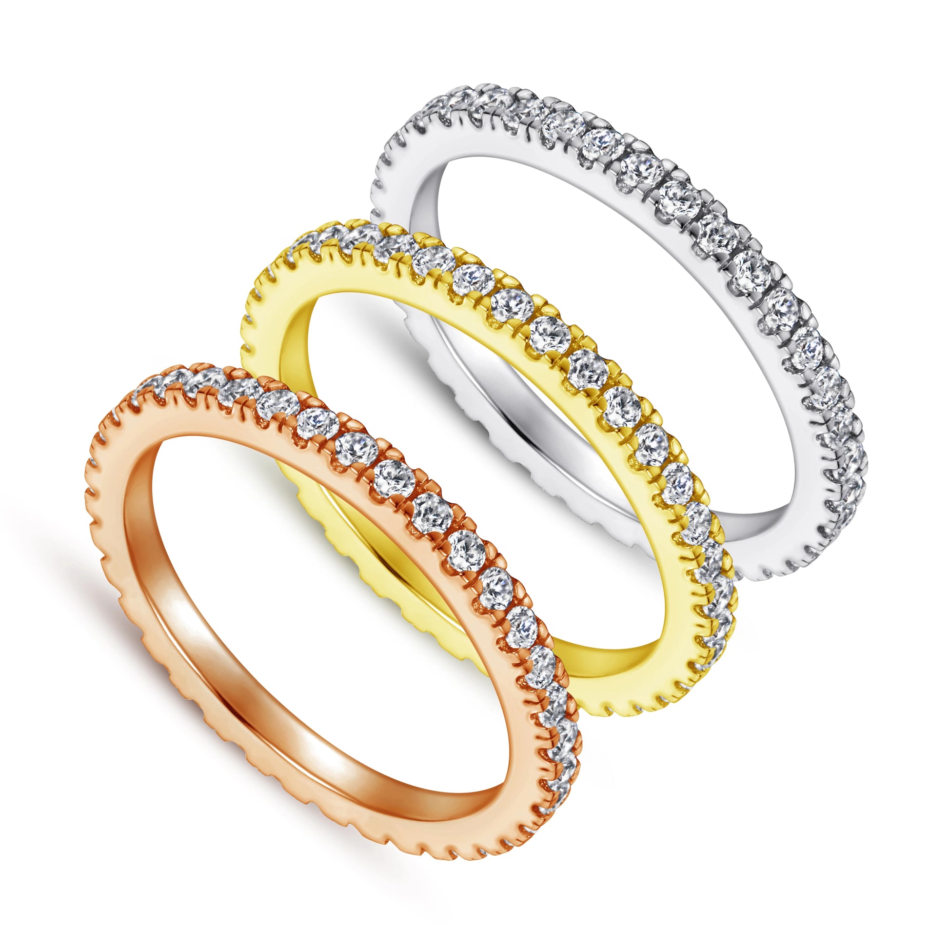 Custom Design Supplier Fine Jewelry 925 Silver Round Brilliant Cut Rhodium Plated Zircon Ring for Wedding Sparkling Wholesale