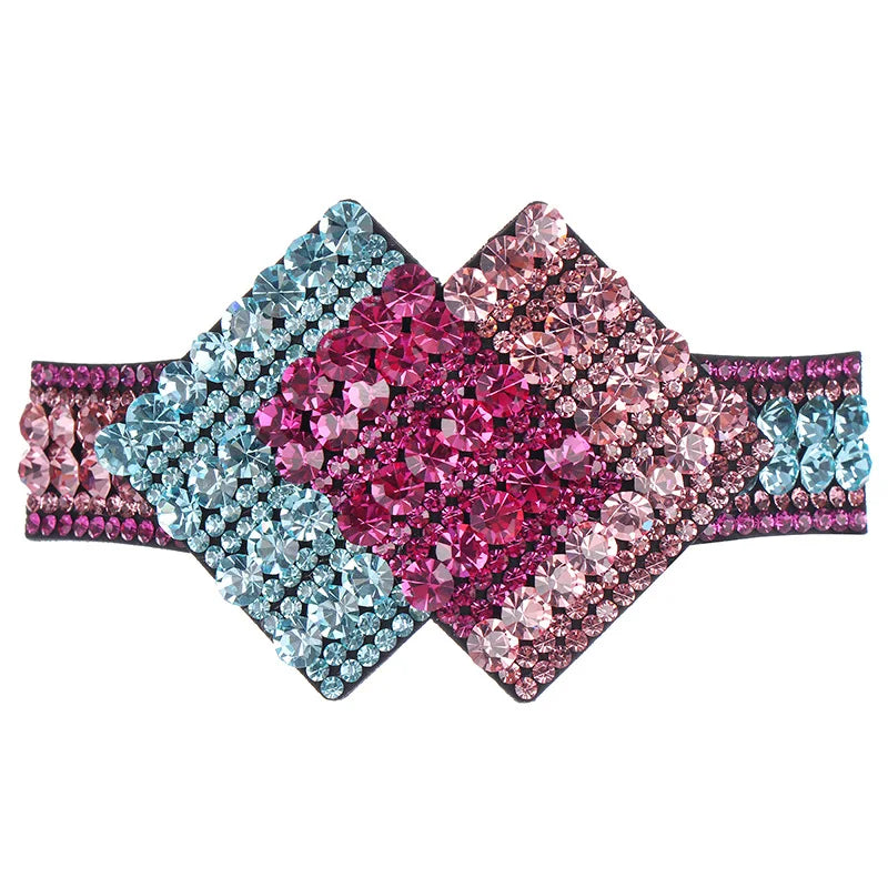HX-183 New Elegant Crystal Rhinestone Flower Pattern Hairpins for Women Fashion Hair Clips & Barrettes Party Use Hair Decorat