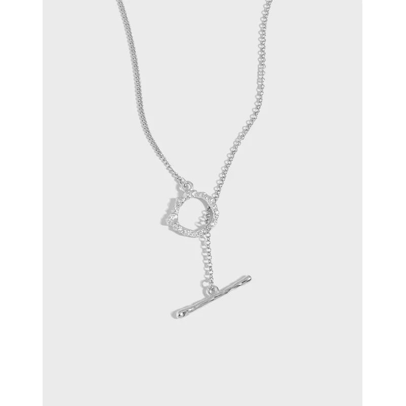 S925 Sterling Silver Designer Cool Men Necklace OT Buckle Choker Necklace Texture Chain Fine Jewelry Necklaces for Women Gift