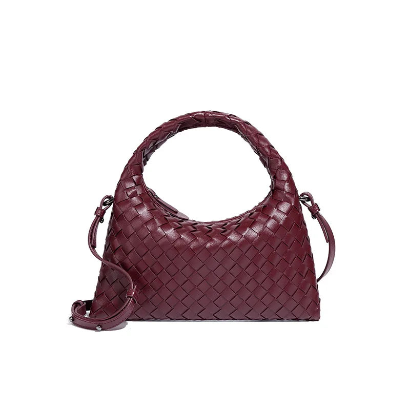 New PU All-in-one Dumpling Bag Small Casual Single Shoulder Crossbody Bag Niche Design Hand-woven Handbag