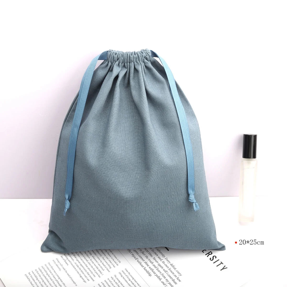 Wholesale High Quality Organic Cotton Linen Drawstring Bag for Shoes Clothing/Socks Security Feature Luxury Packaging