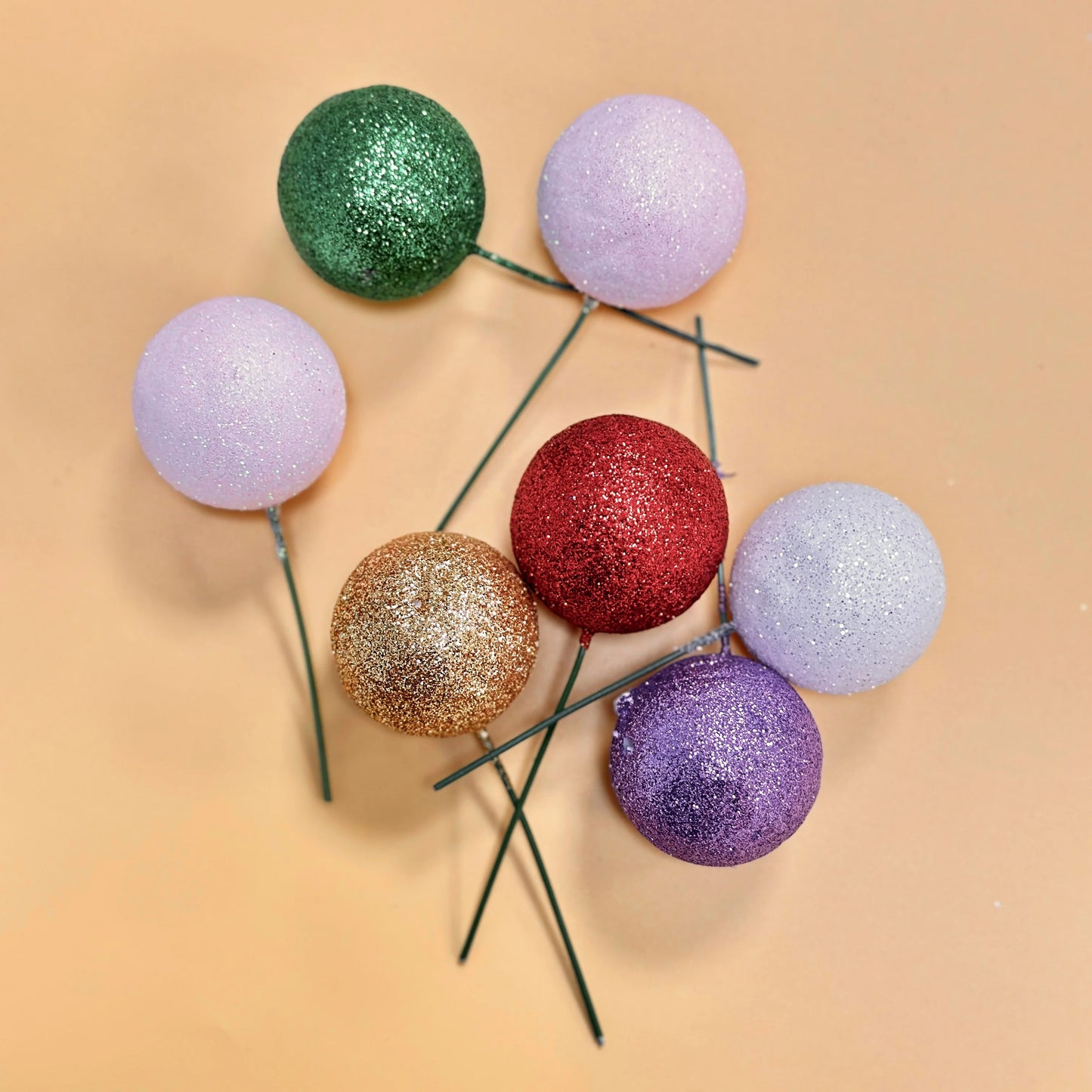 Faux Balls for Cake Hot Seller 20pcs1bag Glitter Cake Decoration Christmas Cake Decoration Supplier Birthday Wedding Decorati