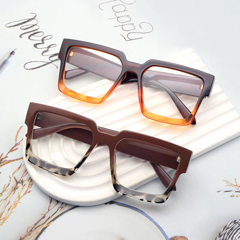 Wholesale Cheap Plastic Cat Eye Optcial Big Frame Women Anti Blue Light Block Eyewear Colorful Fashion Eyeglasses
