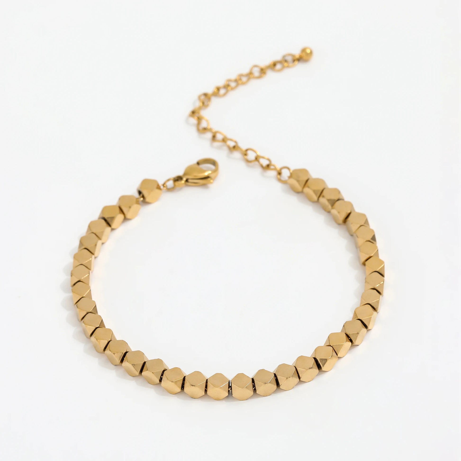Fenny 18K PVD Gold Plated Holiday Gift Waterproof Block String Bracelet Ready to Ship Stainless Steel Jewelry Wholesale