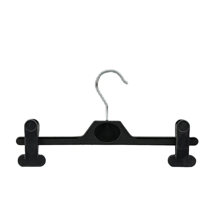 Black Cheap Plastic Pants Hanger With Clips Trouser Hanger