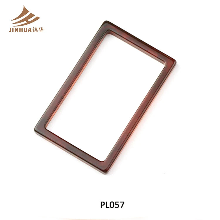 Fashion Wholesale Resin O Ring Horn Buckle Swimwear Connector Leopard Resin Buckles Rectangle Rings for Bikini