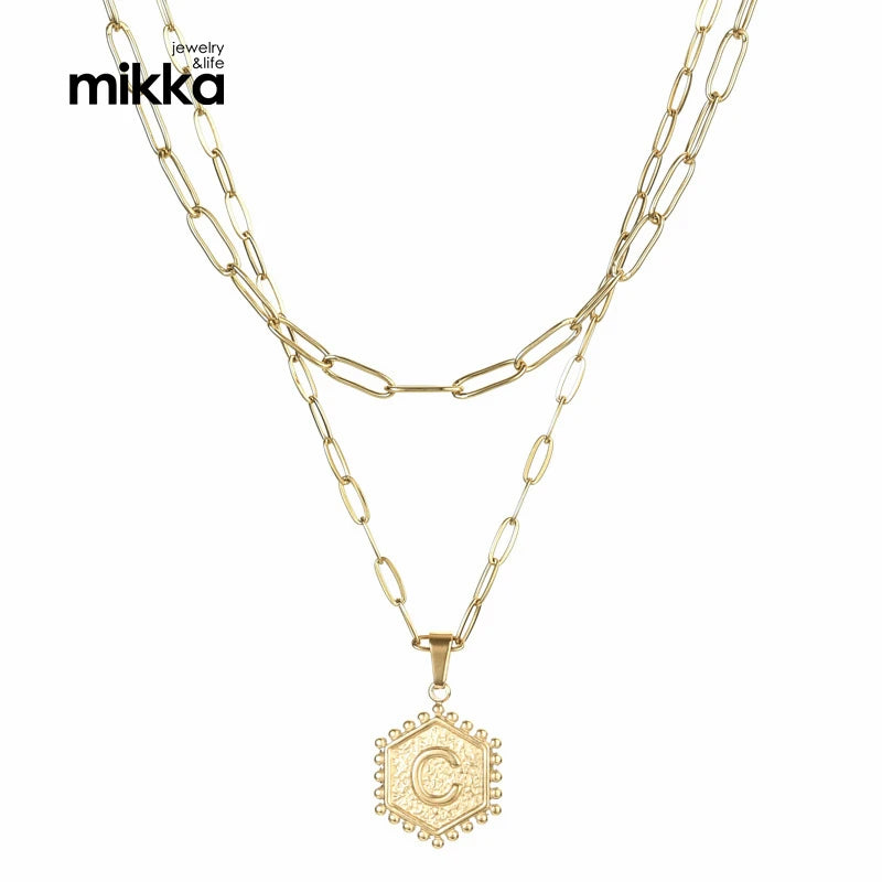Hot Fashion Tiny Initial Necklace Fine Minimalist Jewelry Gold Plated Dainty Letter Necklace