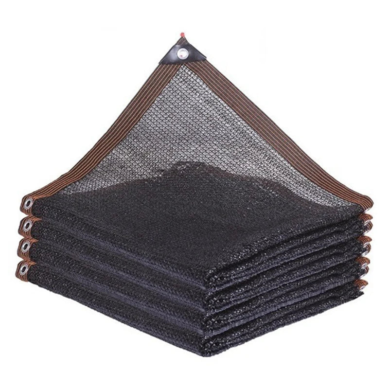 Customizable 3-Pin Black Shade Cloth Sunblock Mesh Cover Taped Edge Grommets for Sun Net Protection Plants Gardens Patios Can