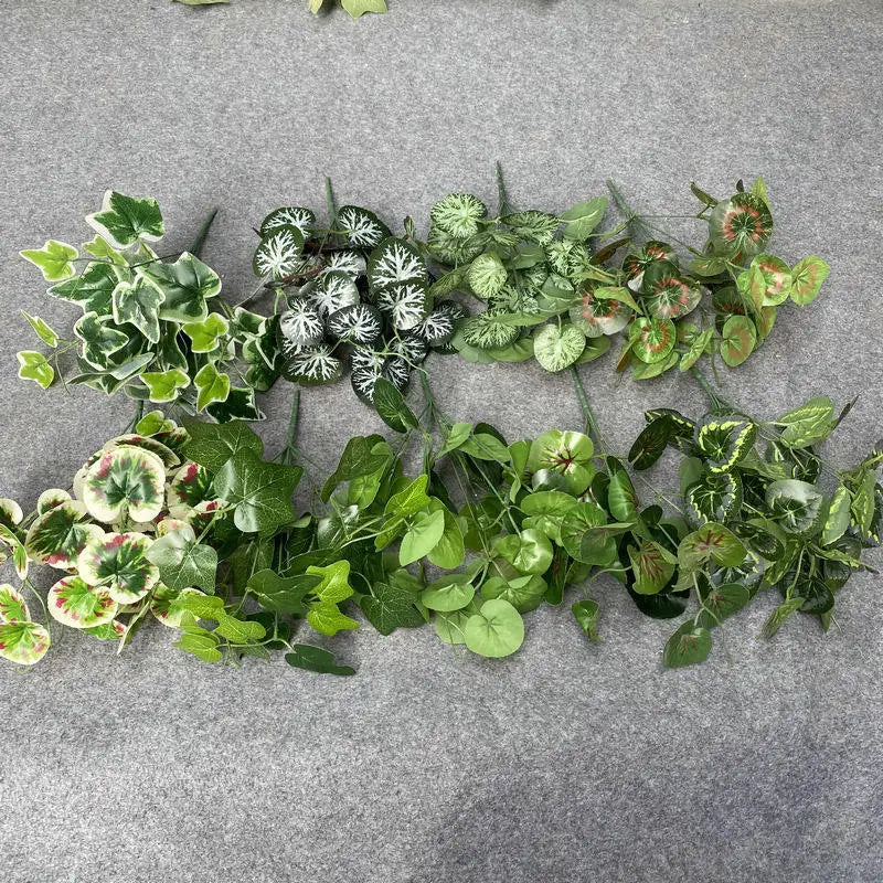Wholesale Indoor/Outdoor Decorative Silk Garden 7 Forks Ivy Crabapple Artificial Wall Plant for Mother's Day Easter & Christm