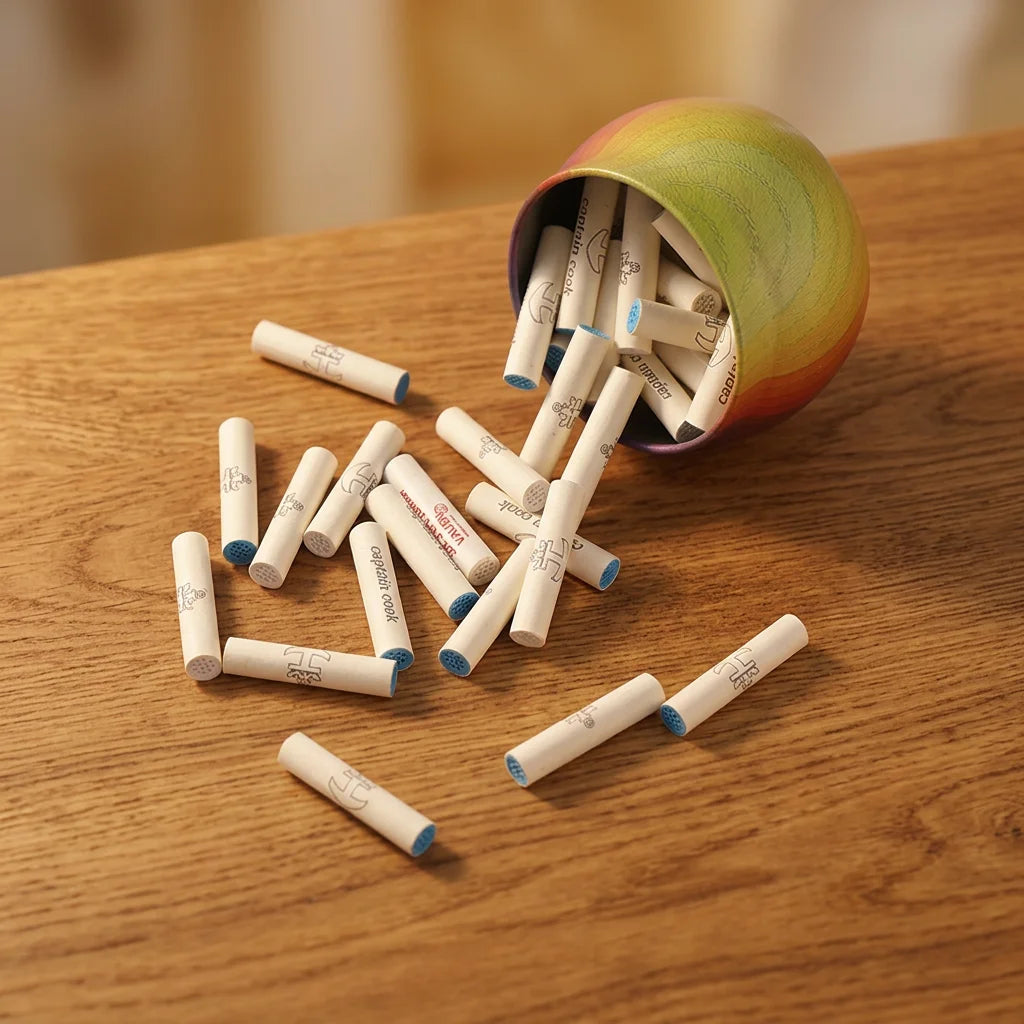 Environmentally Friendly Disposable Filters 9mm*36 Premium Plastic Activated Carbon Tobacco Pipe Filter