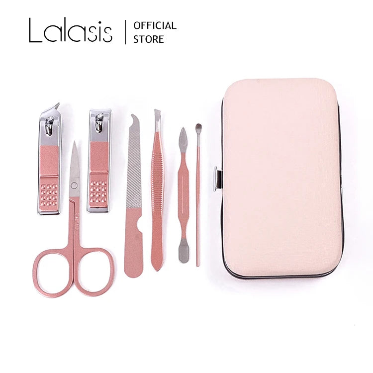 Lalasis Stainless Steel Manicure Set Private Label Nail Sets Beauty Manicure Pedicure Set