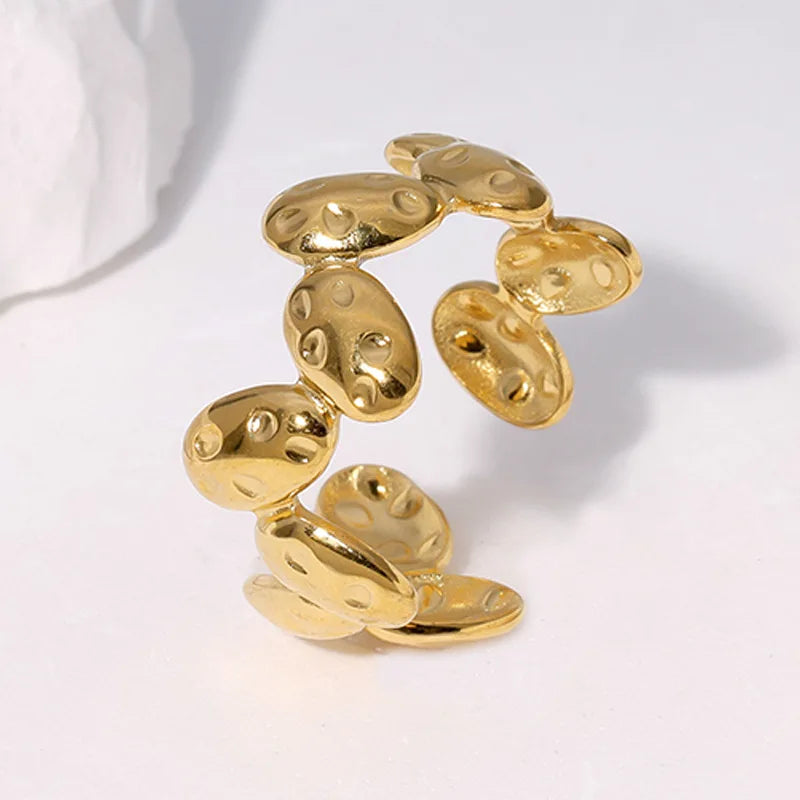 Beimai OEM Ring Manufacturer Wholesale Embossed Open Titanium Steel Non-fading Ring