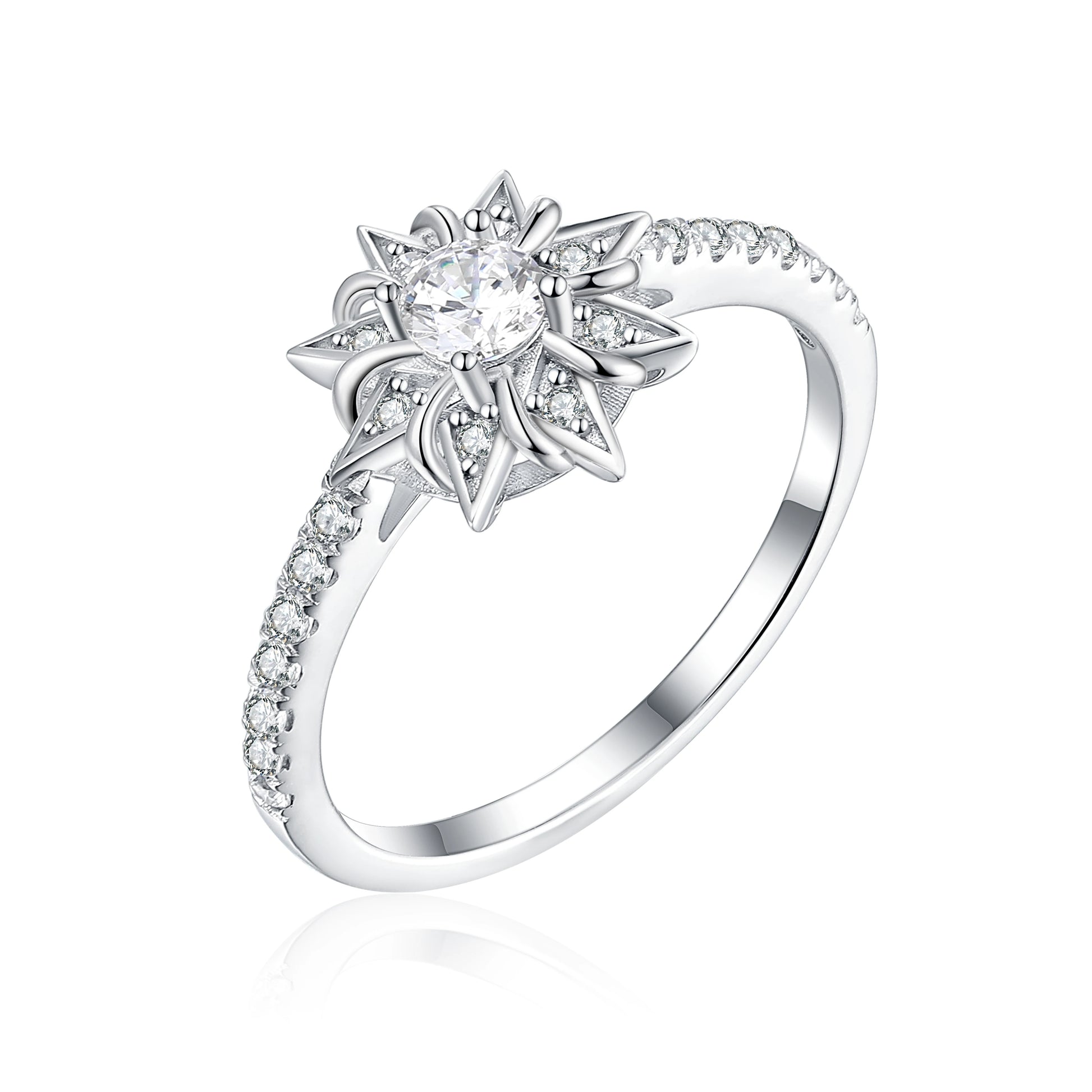 Luxury Fine Jewelry Sterling Silver 925 Ring Customized 3A Cz Non Fade Silver Jewelry Engagement Wedding Rings Set for Women