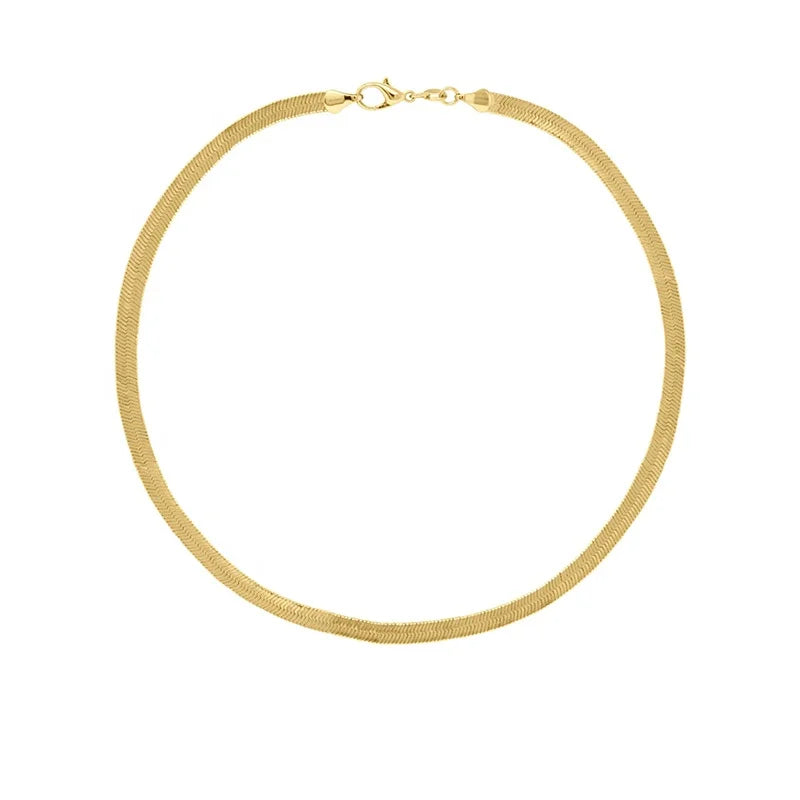 Milskye New Favorite Bold Necklace 2026 Jewelry 925 Silver 18k Gold  Thick Herringbone Chain Statement Necklace