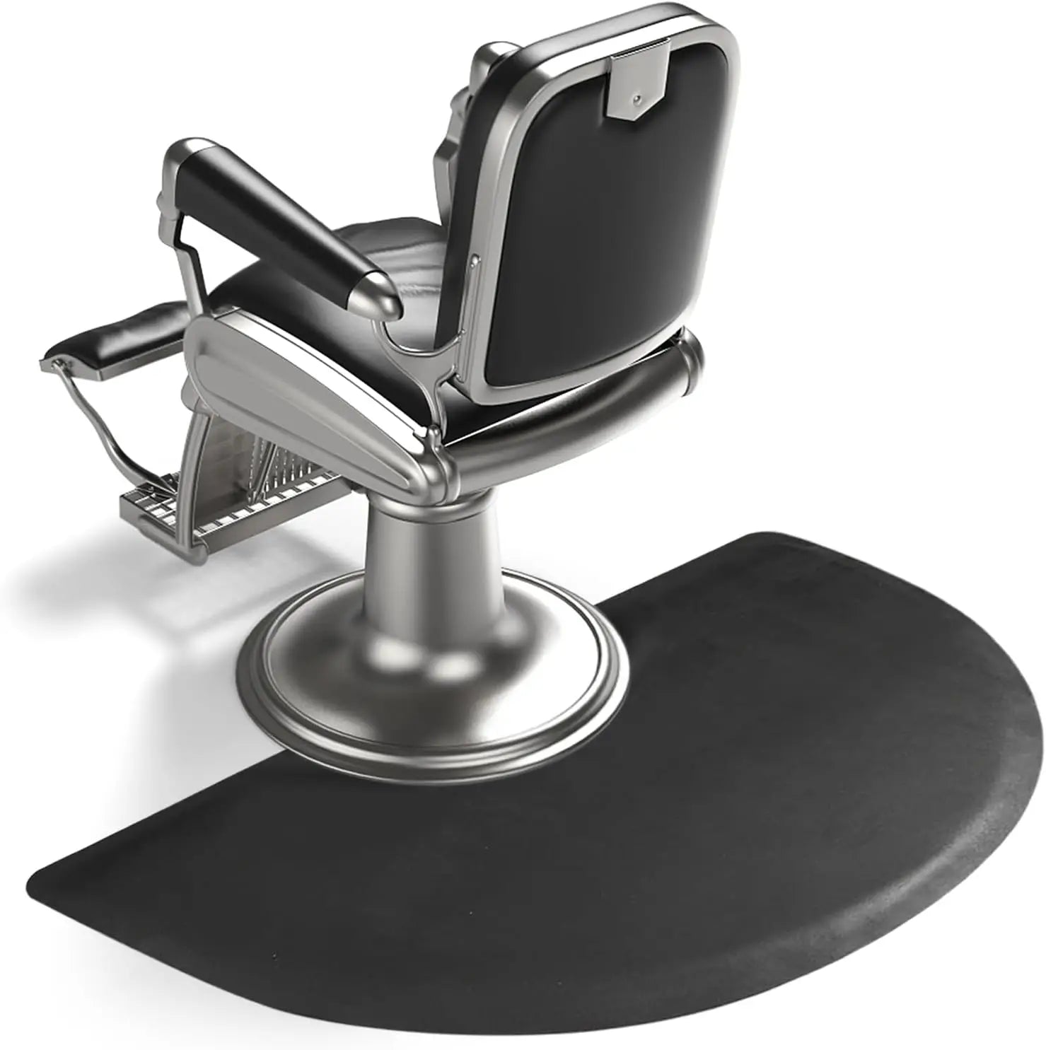Modern Barber Shop Chair Mat Anti-Fatigue Cushioned Washable PU Material 3'x5' Salon Floor Mat